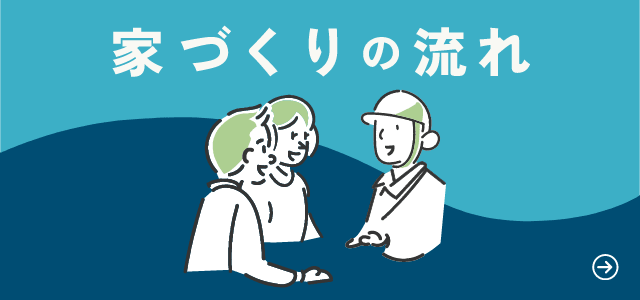 家づくりの流れ　詳しくはこちらから　リンクバナー